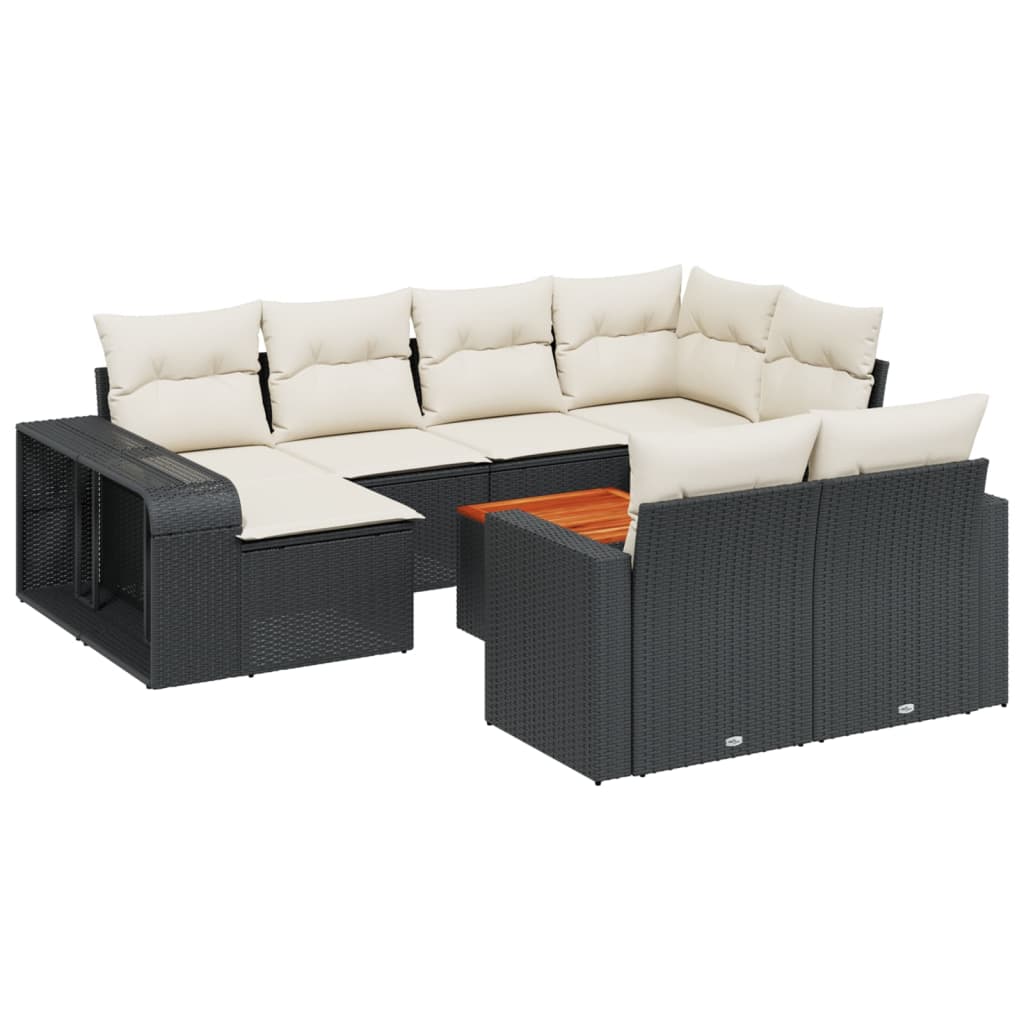 Garden Sofa Set Black
