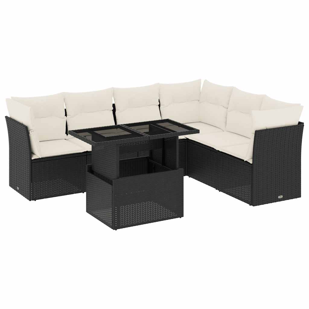 Garden Sofa Set Black