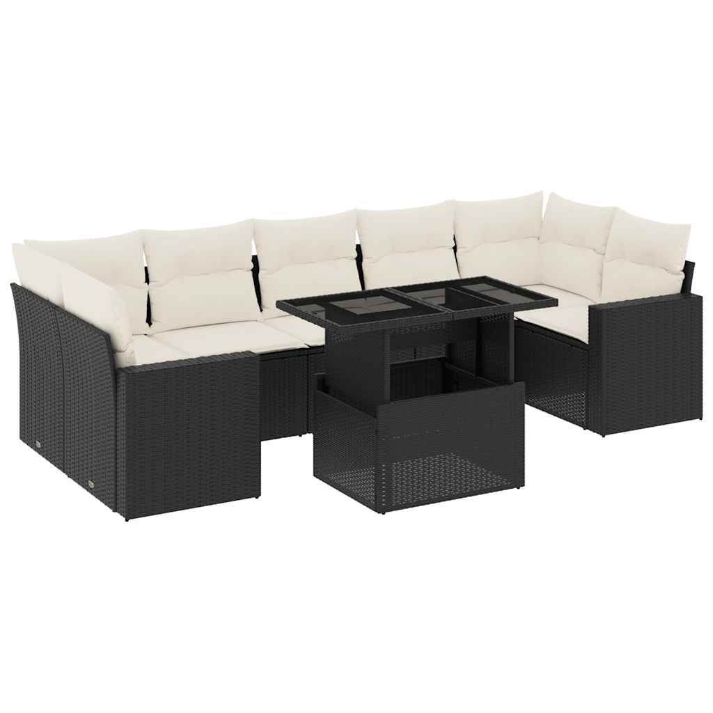 Garden Sofa Set Black