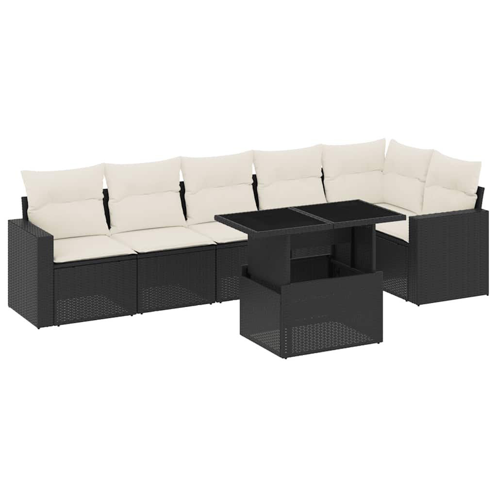 Garden Sofa Set Black
