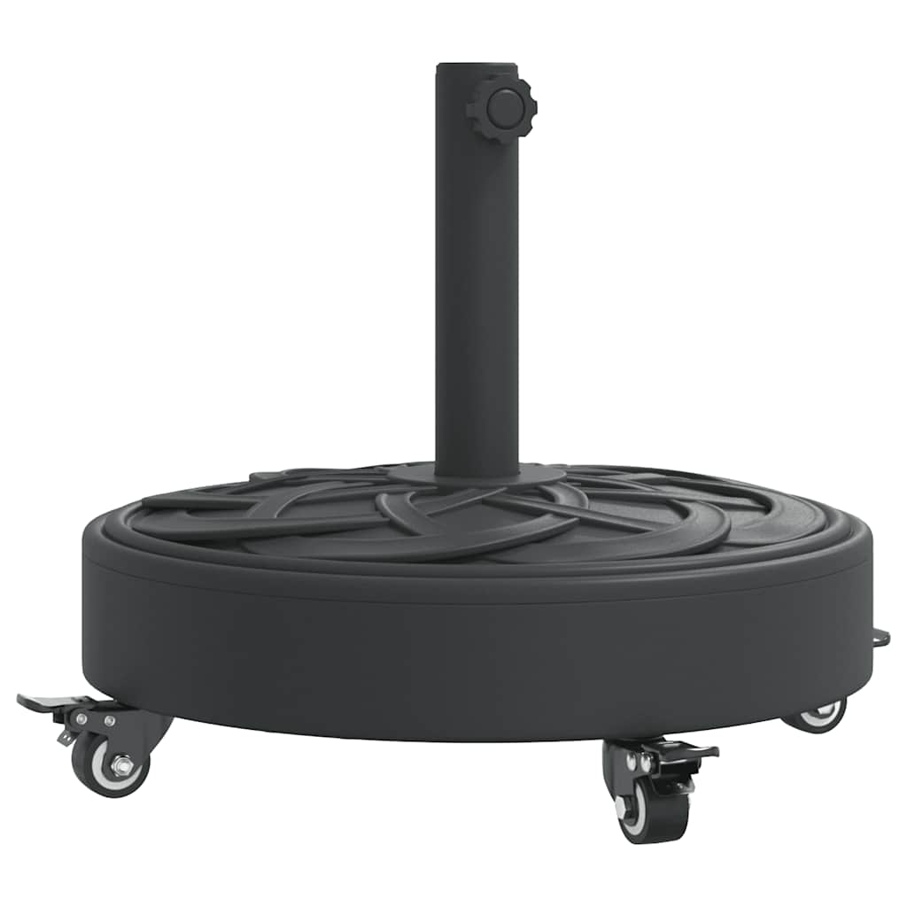 Parasol Base Black Polyethylene and concrete base, iron tube