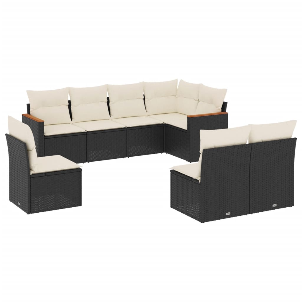 Garden Sofa Set Black