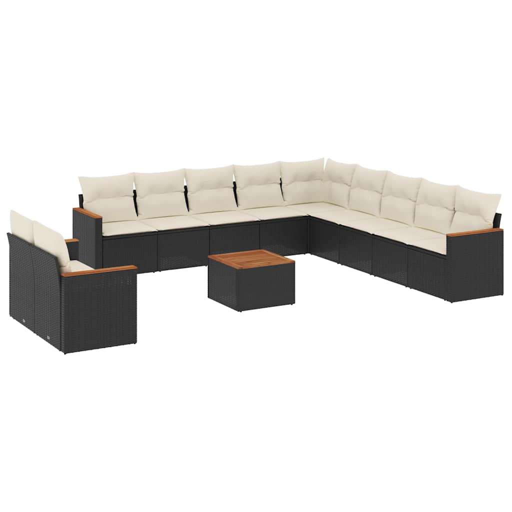 Garden Sofa Set Black, Cream White