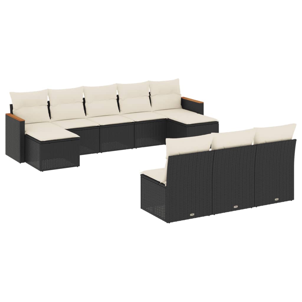 Garden Sofa Set Black