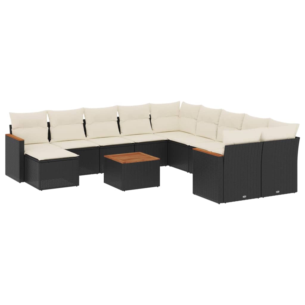 Garden Sofa Set Black
