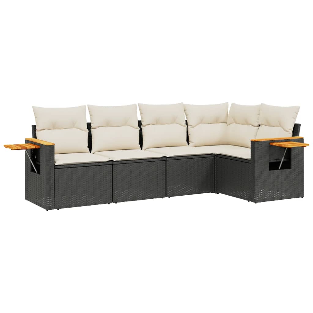 Garden Sofa Set Black