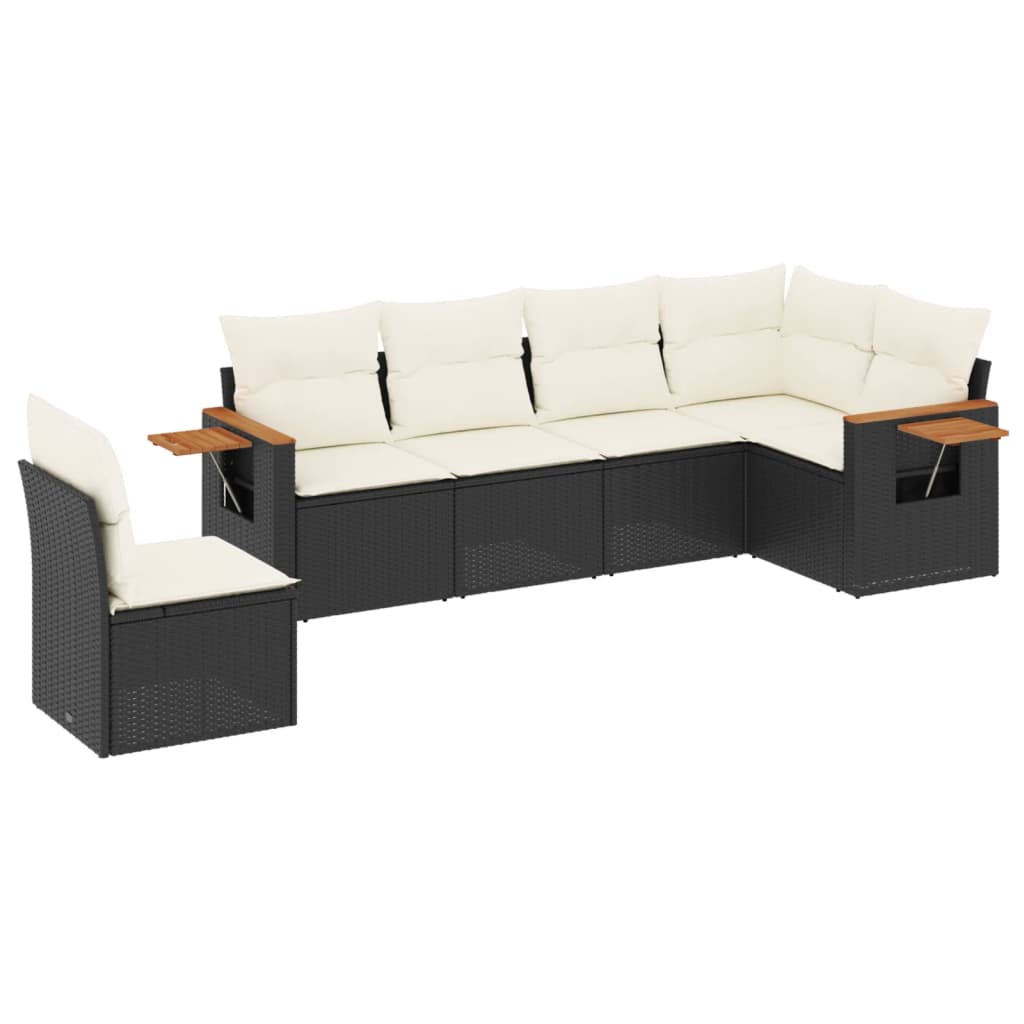 Garden Sofa Set Black, Cream White