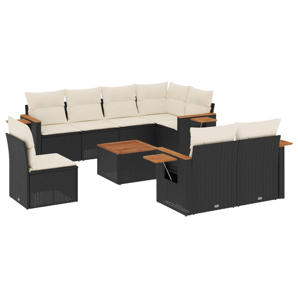 Garden Sofa Set Black
