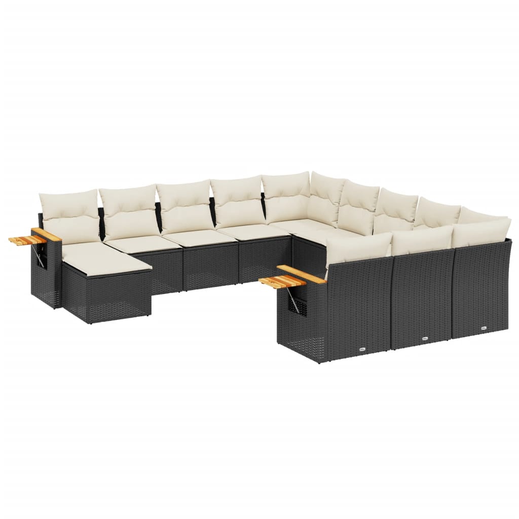 Garden Sofa Set Black