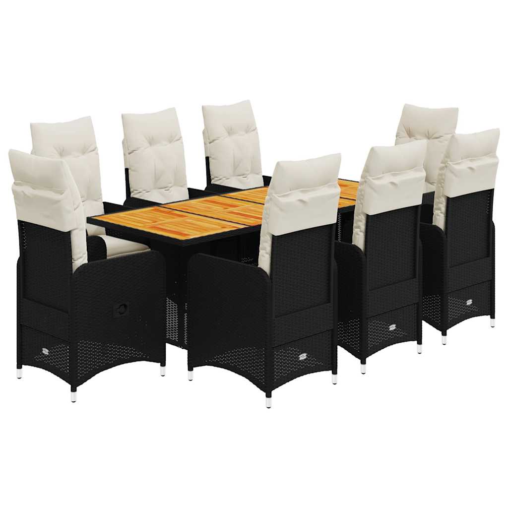 Bistro Set Black and Cream White