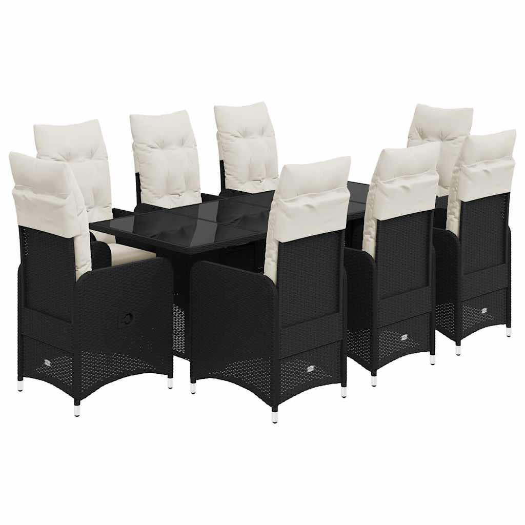 Bistro Set Black, Cream White