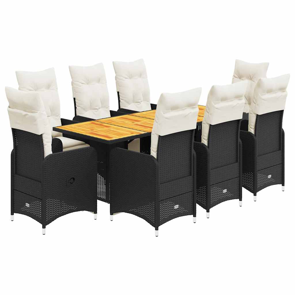 Bistro Set Black, Cream White