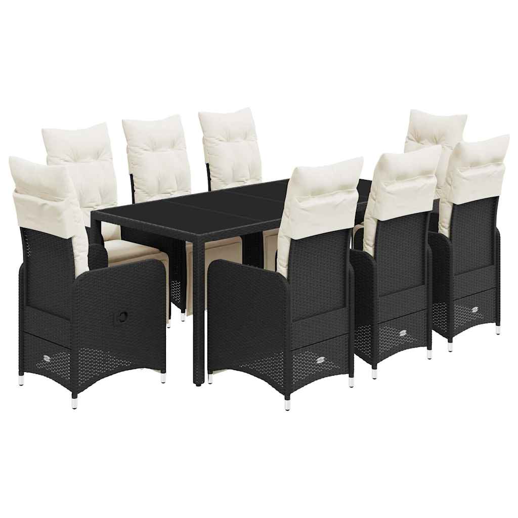 Bistro Set Black and Cream White