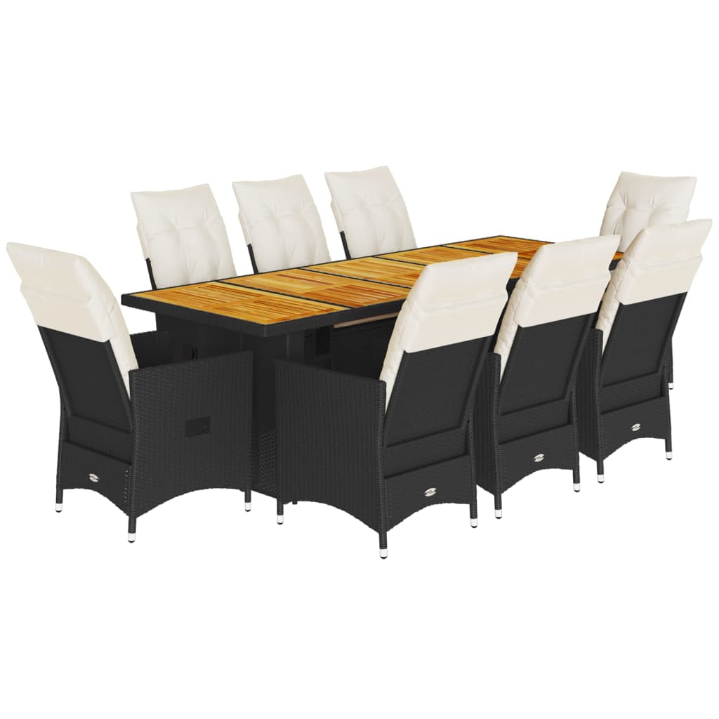 Bistro Set Black, Cream white