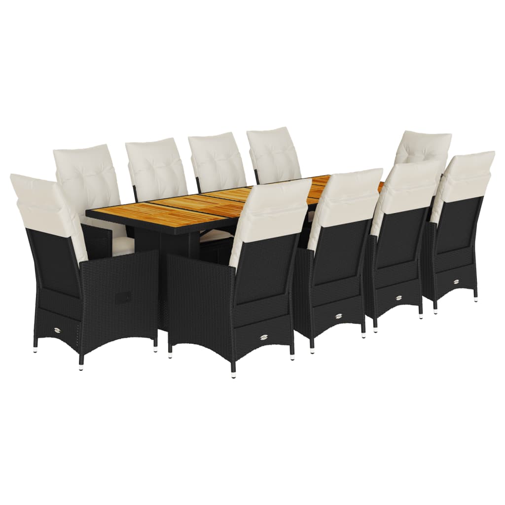 Bistro Set Black, Cream White