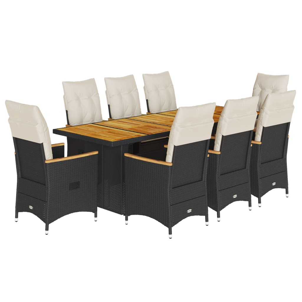 Bistro Set Black, Cream White