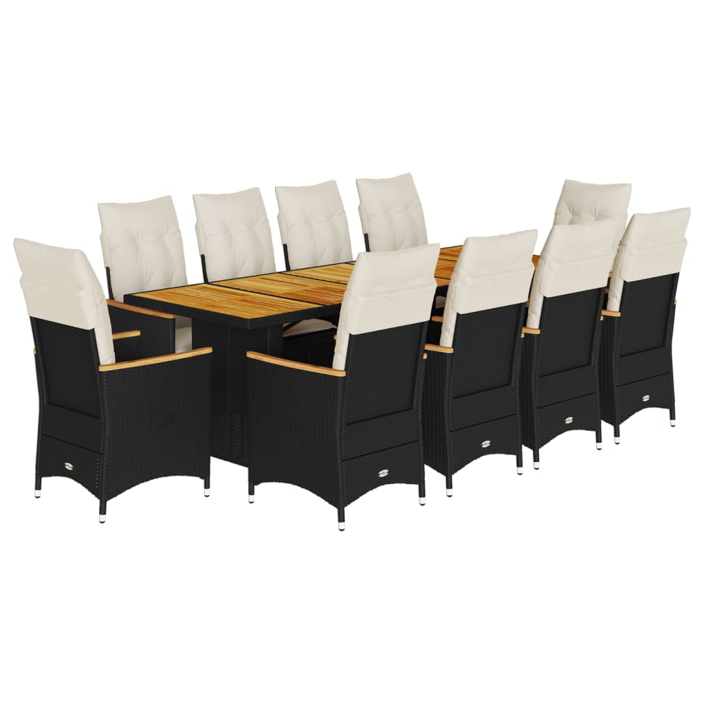 Bistro Set Black, Cream White