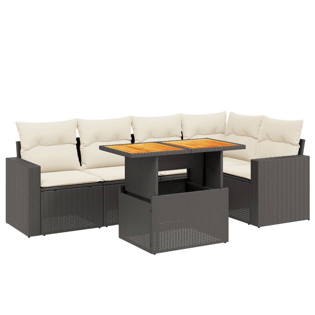 Garden Sofa Set Black, Cream White