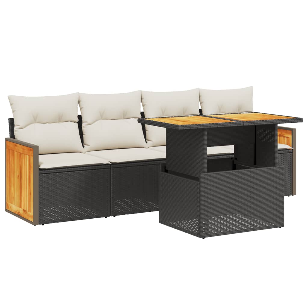 Garden Sofa Set Black