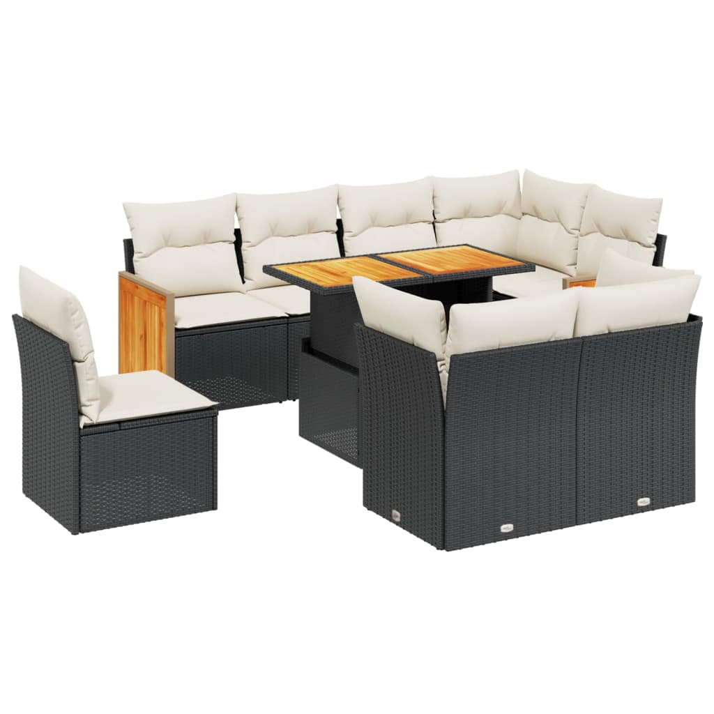 Garden Sofa Set Black
