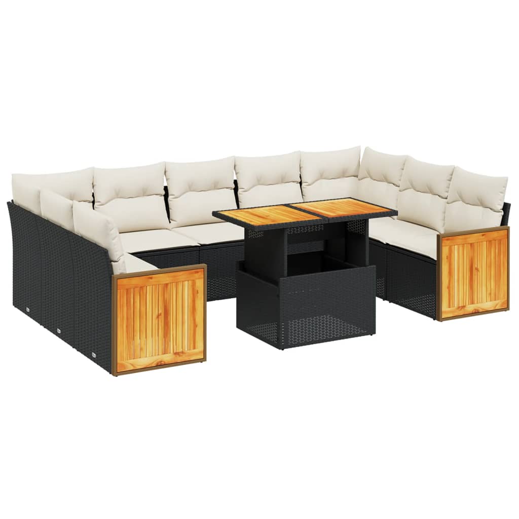 Garden Sofa Set Black