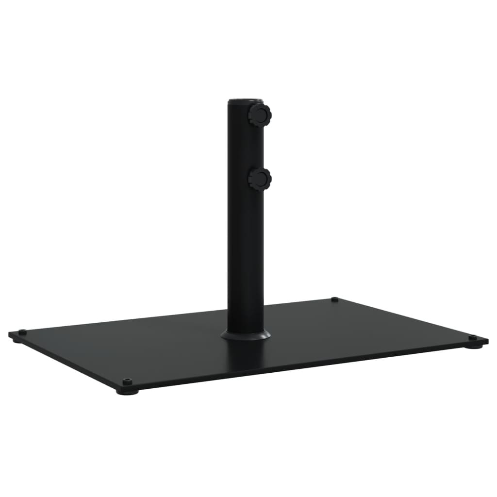 Parasol Base Black Steel, Iron 33.1 lb Adjustable Feet