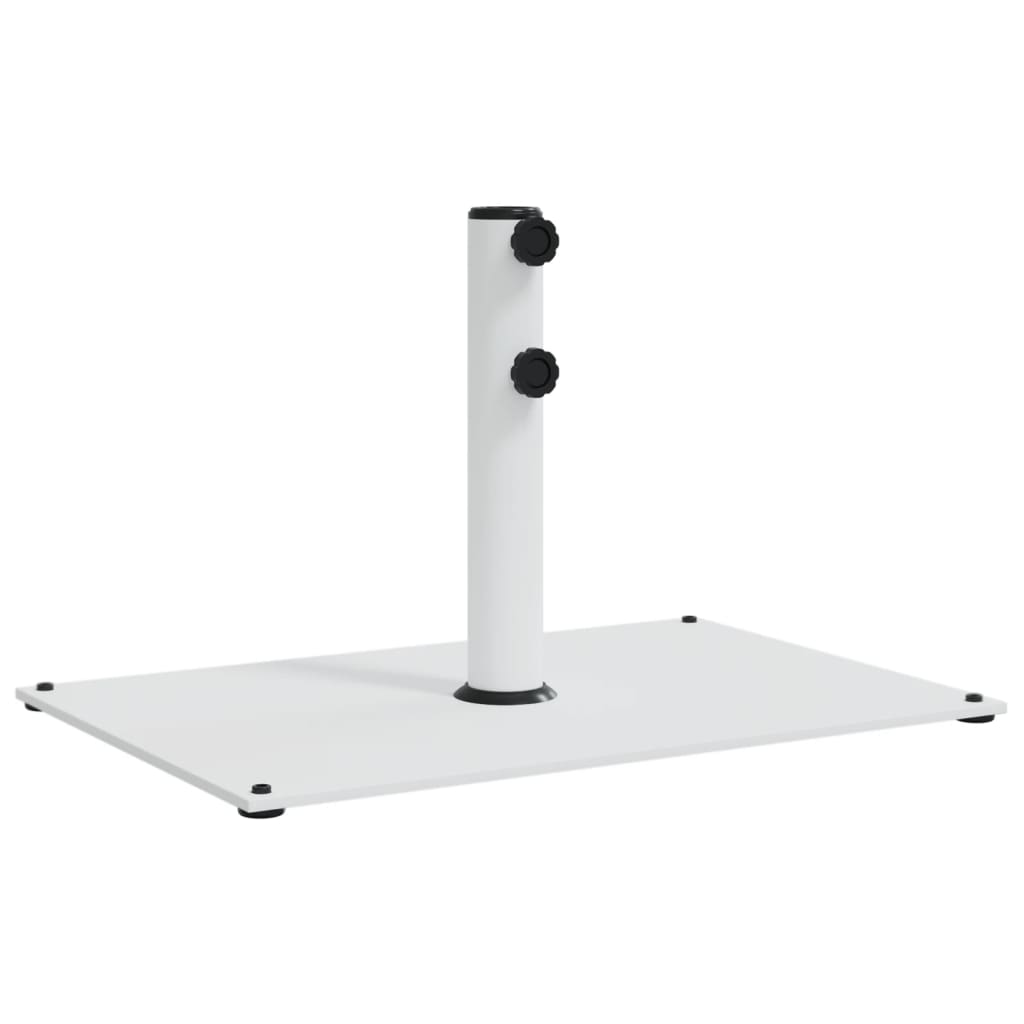 Parasol Base White Steel base, Iron tube 33.1 lbs