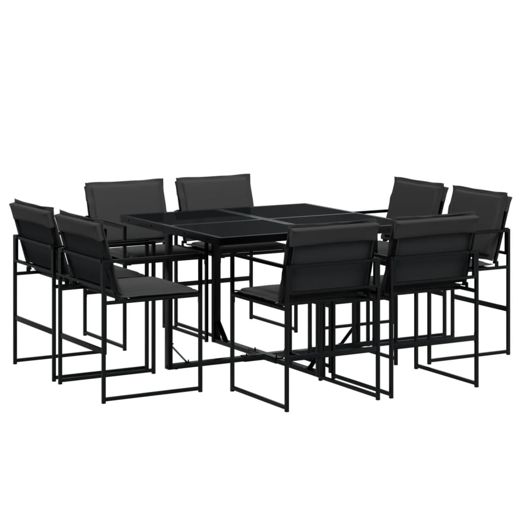 Garden Dining Set Black