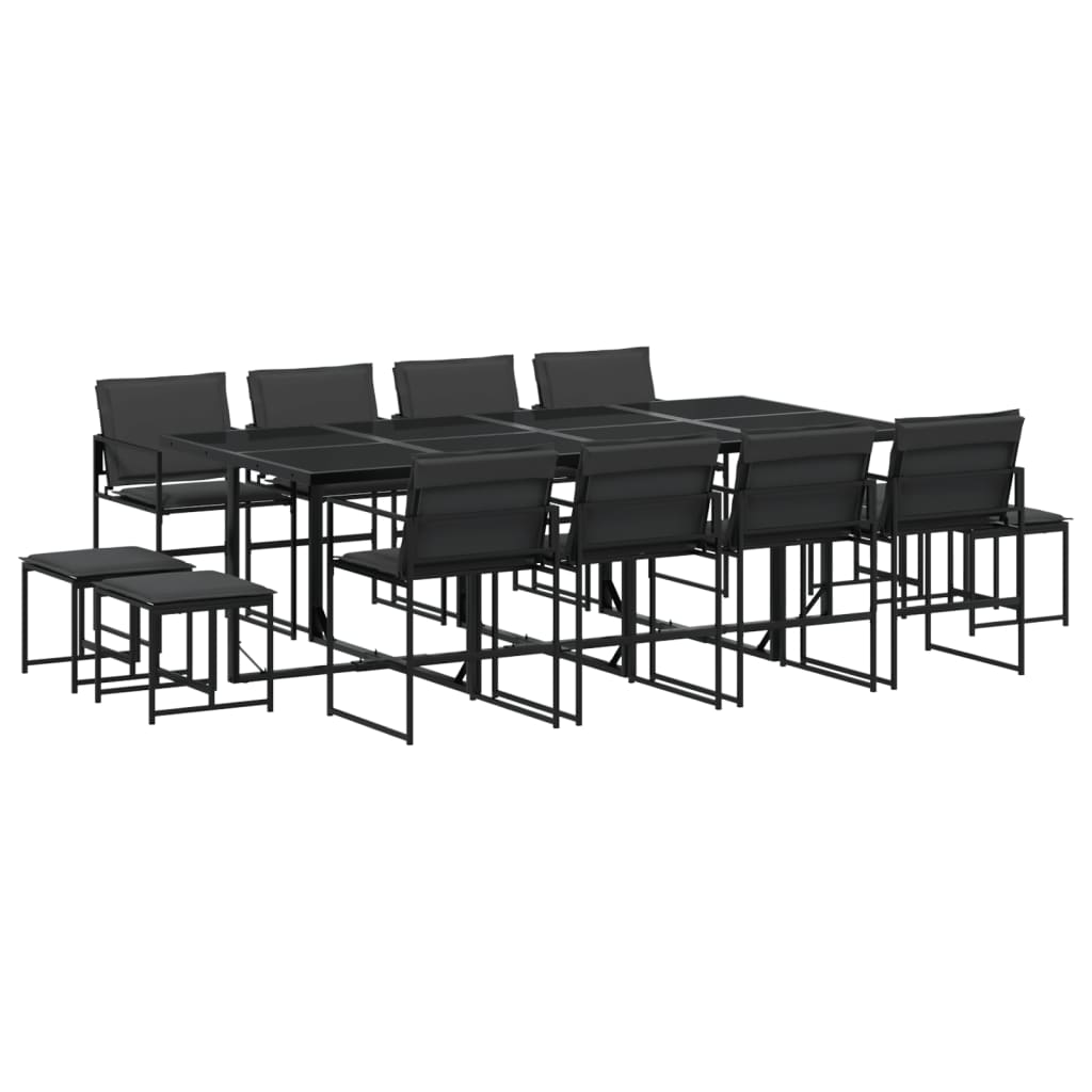 Garden Dining Set Black