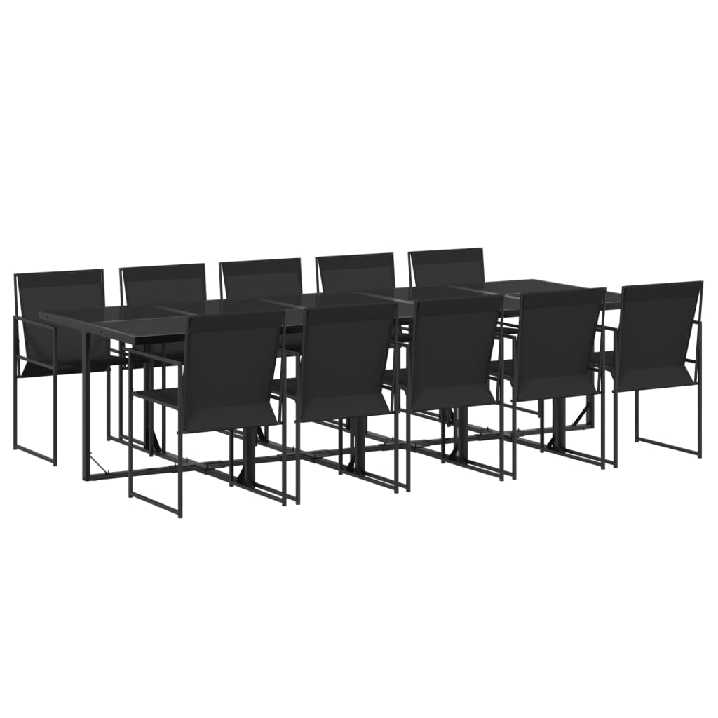 Garden Dining Set Black