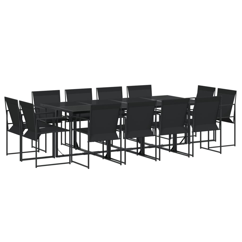 Garden Dining Set Black