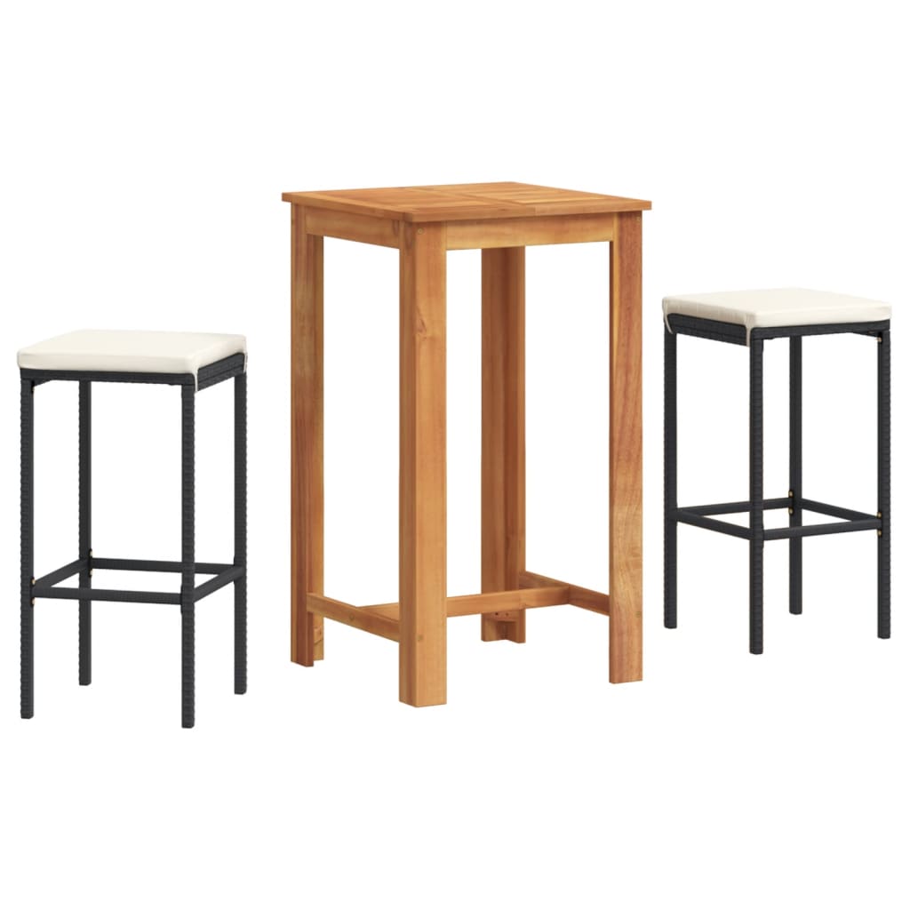 Garden Bar Set Black