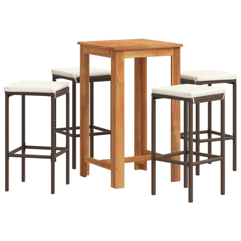 Garden Bar Set Brown, Cream