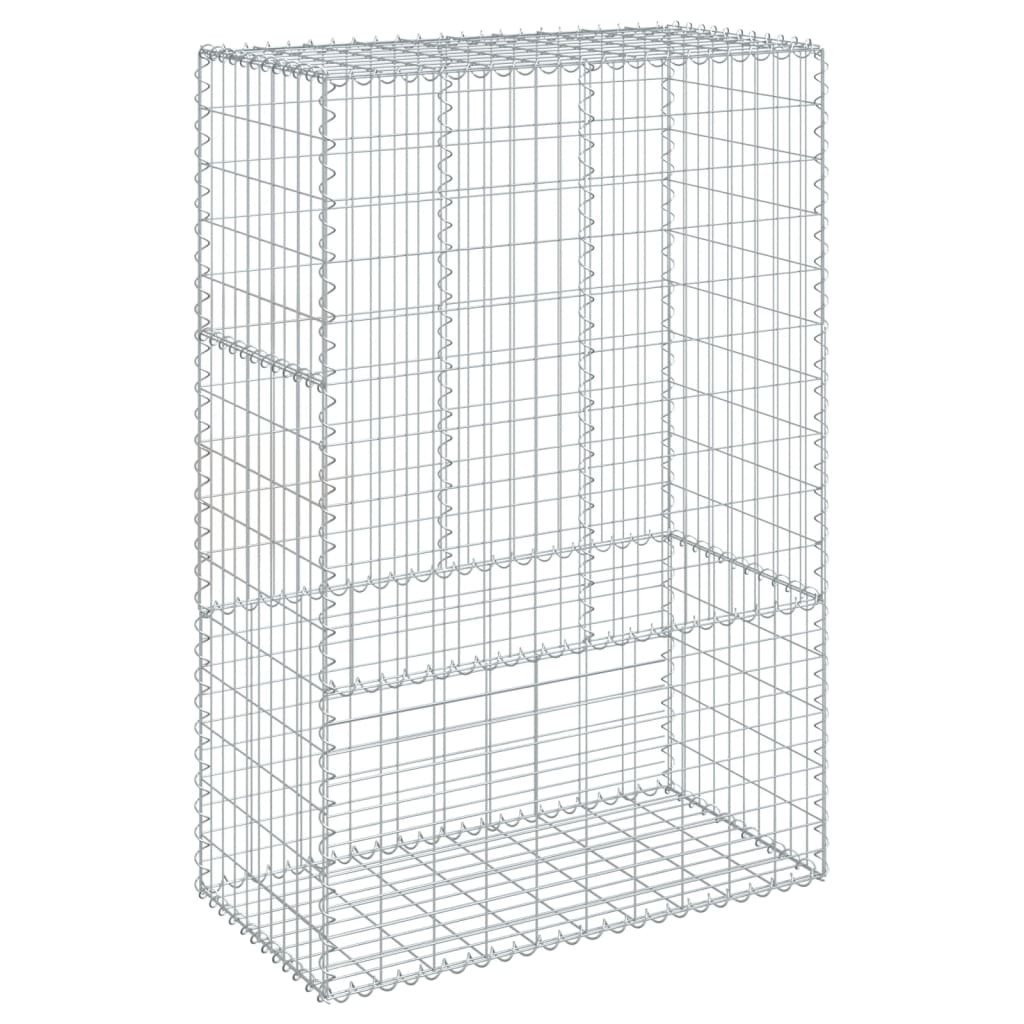 Gabion Basket Silver Galvanized iron wire 39.4x19.7x59.1 in