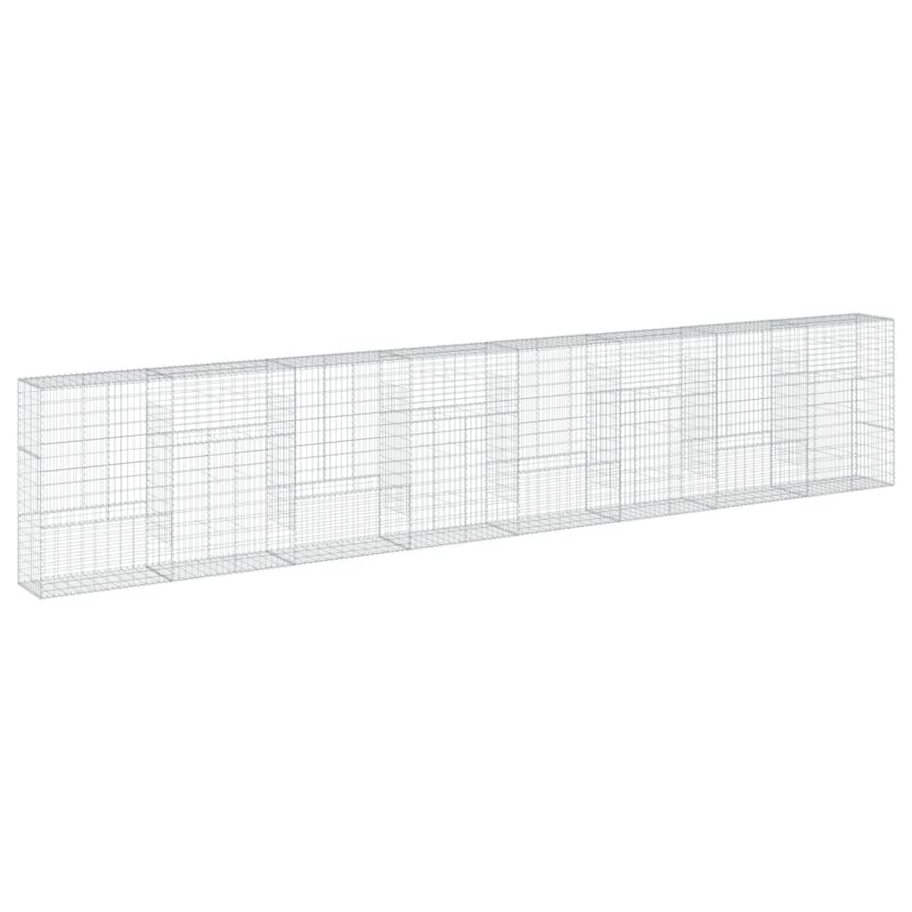Gabion Basket Silver Galvanized Iron Large Durable