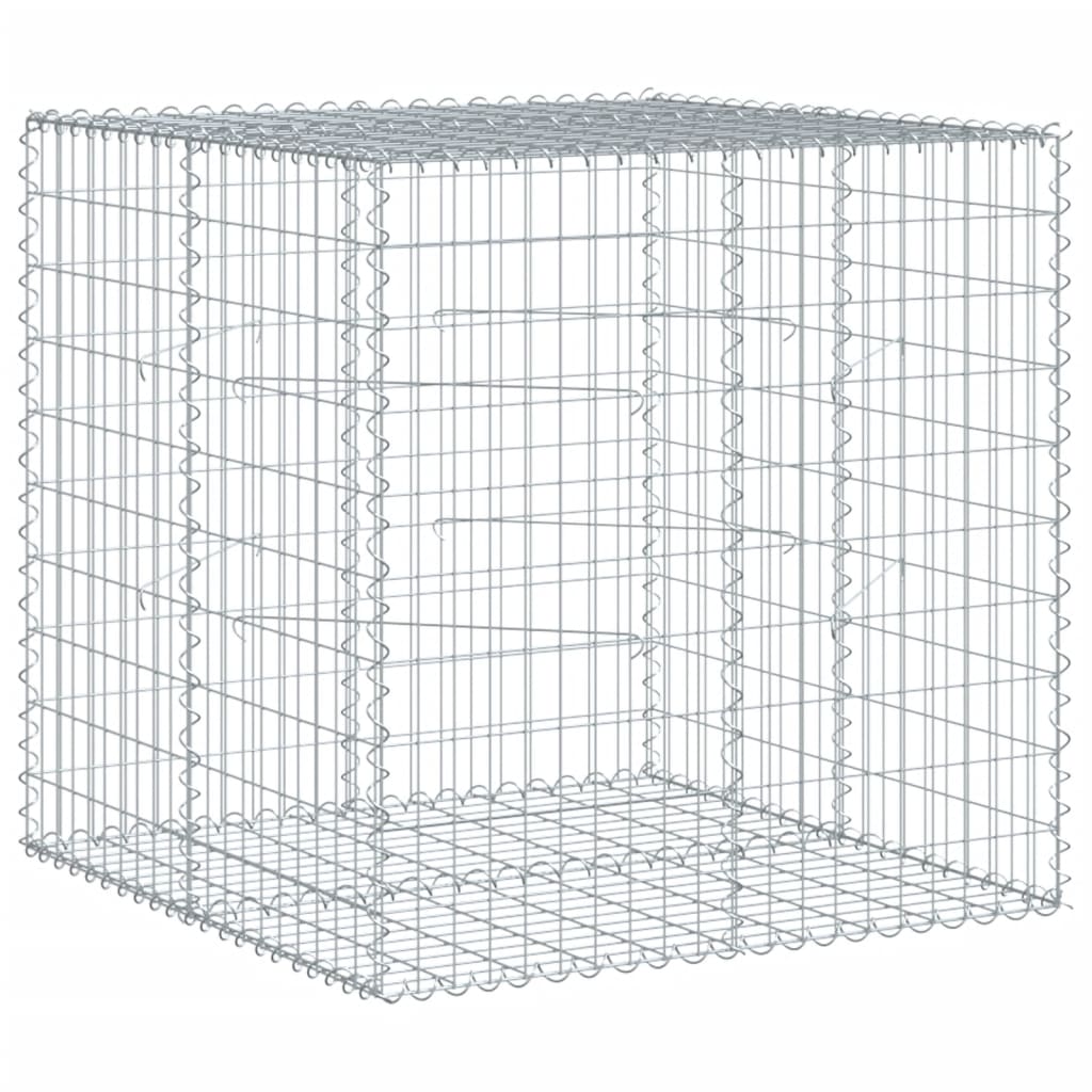 Gabion Basket Silver Galvanized Iron 39.4 in