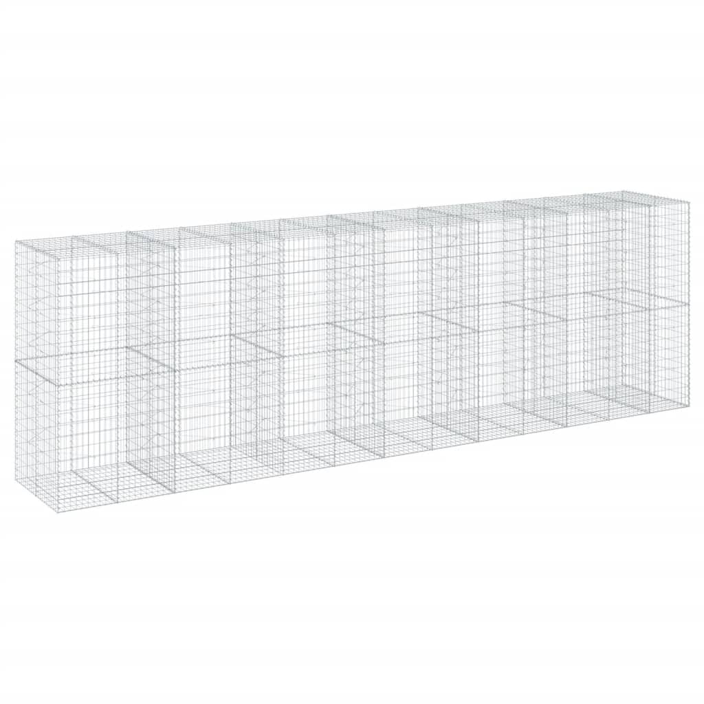 Gabion Basket Silver Galvanized Iron Extra Large Heavy Duty