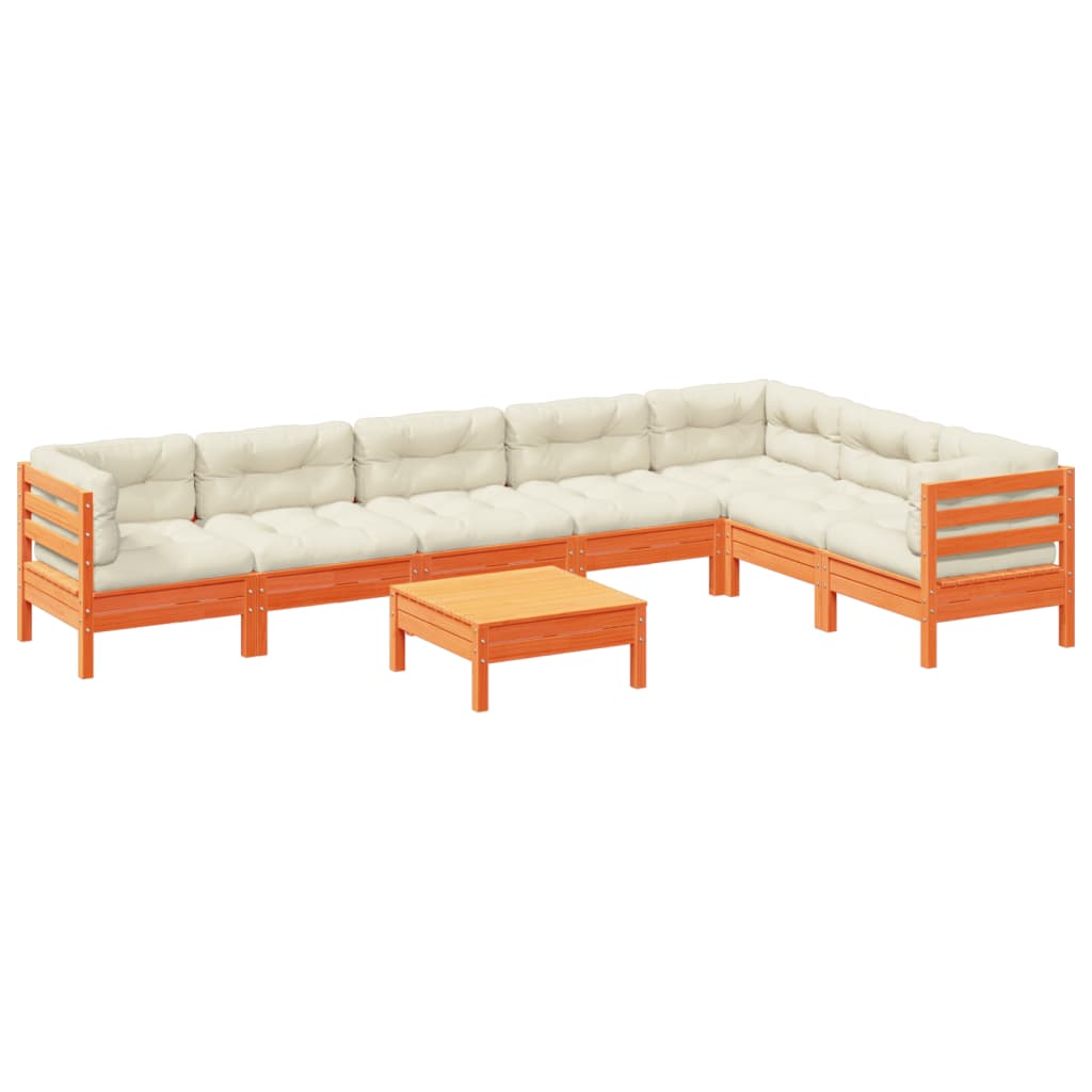 Garden Sofa Set Wax brown, Cream