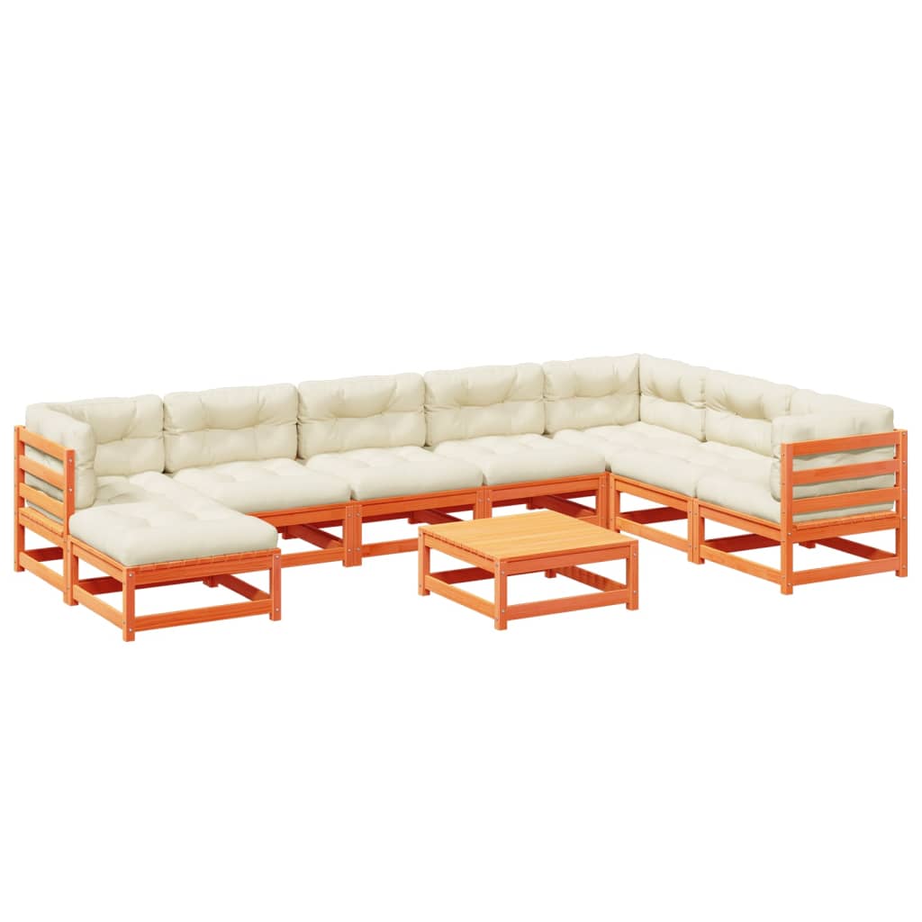 Garden Sofa Set Wax brown, Cream
