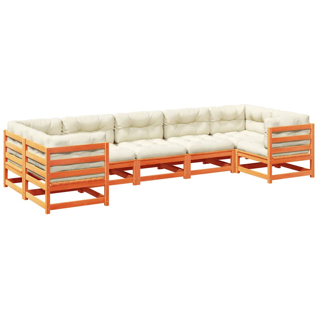 Garden Sofa Set Wax brown, Cream