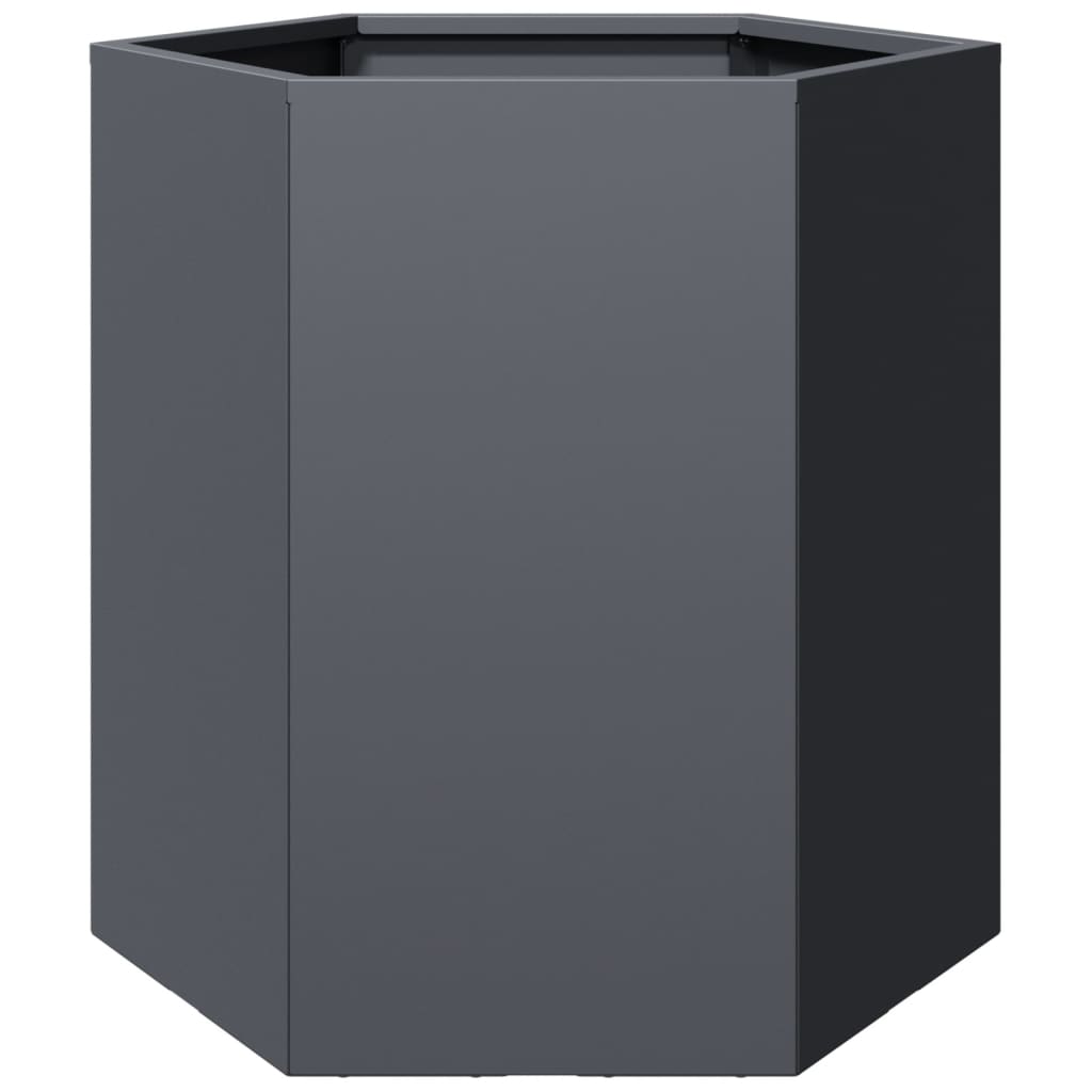 Garden Planter Anthracite Steel Medium Tough Garden Planter