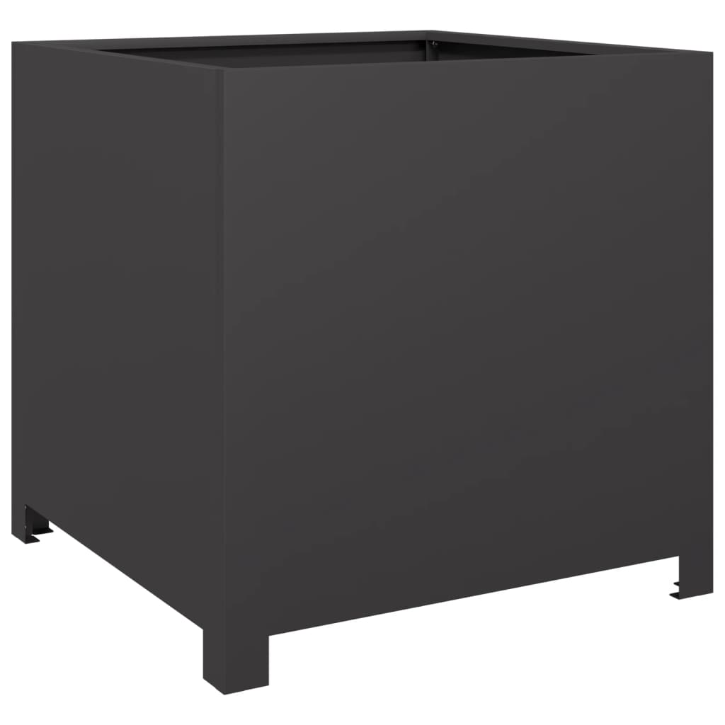 Garden Planter Black Steel 19.7 in Durable Garden Planter