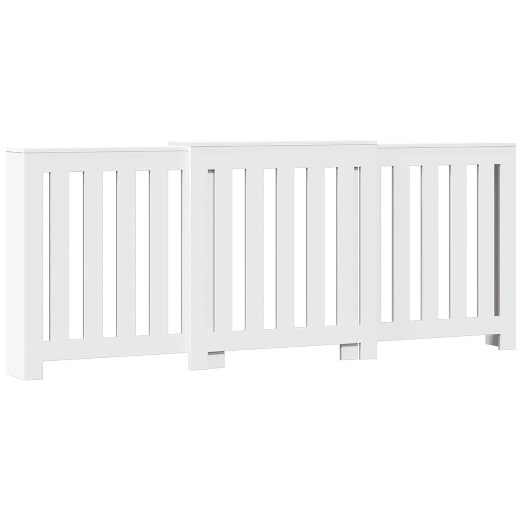 Radiator Cover White 80.7x8.5x32.9" Engineered Wood