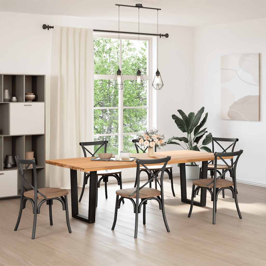 Dining Table Leg Black Powder-coated steel Medium