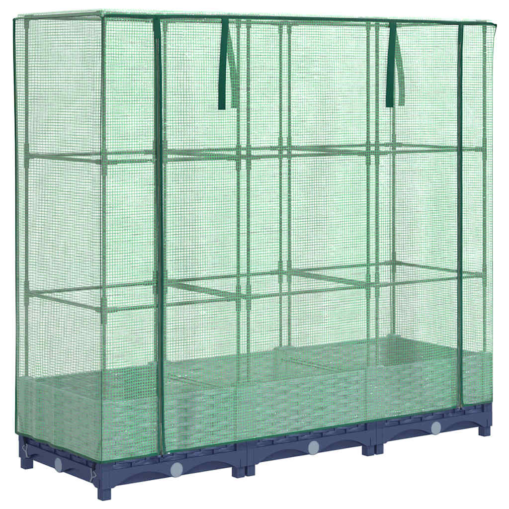 Raised Bed Blue Grey Polypropylene, Polyethylene, Iron Medium