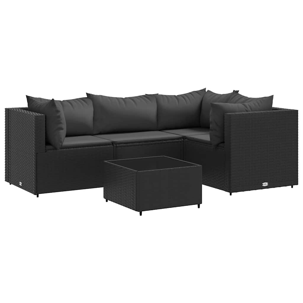 Patio Lounge Set Black