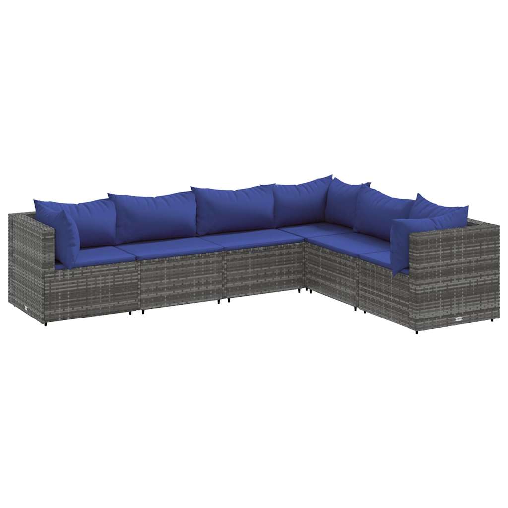 Patio Lounge Set Grey, Dark Blue