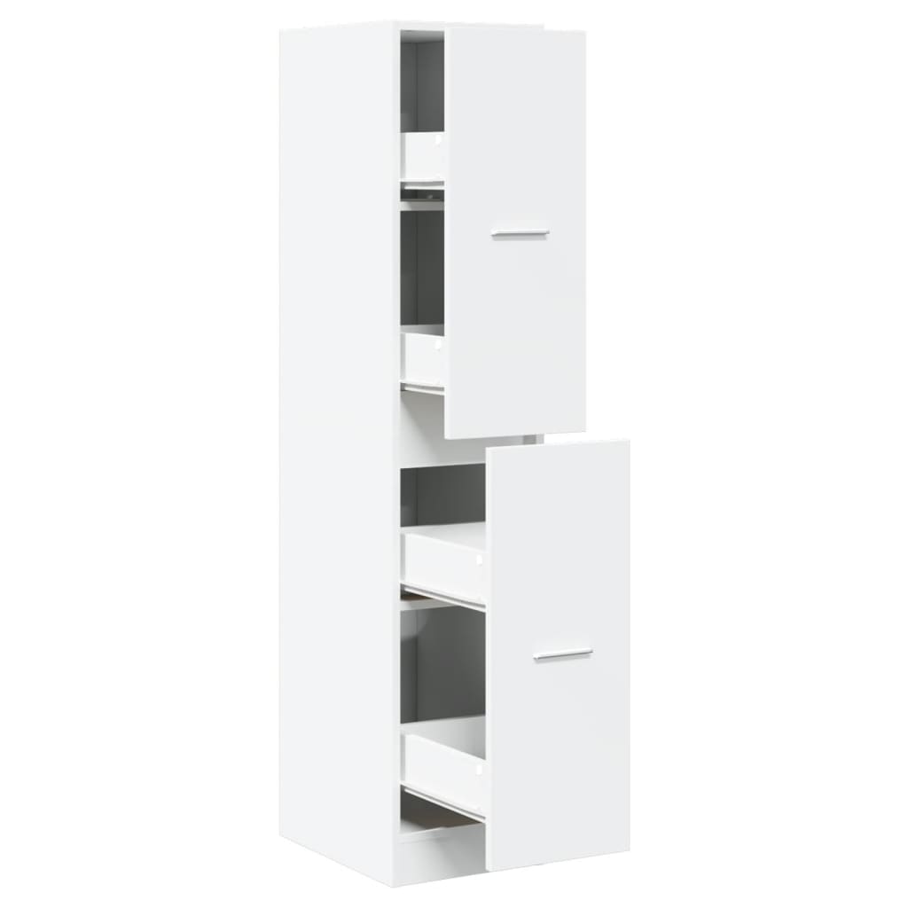 Apothecary Cabinet White Engineered Wood Medium