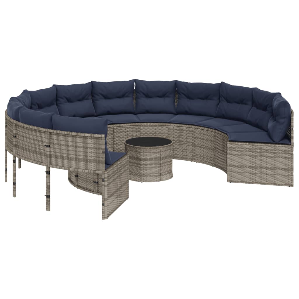 Patio Sofa Gray, Navy Blue
