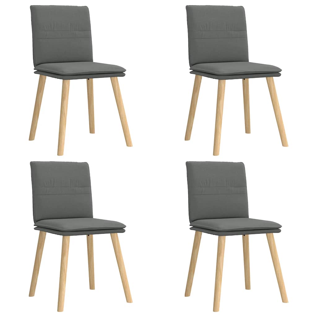 Dining Chair Set of 4 Dark grey